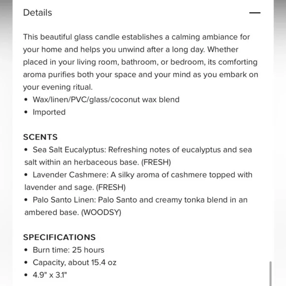 Anthropologie Days Last Light Floral Lavender Cashmere Boxed Candle NIB - Picture 4 of 16